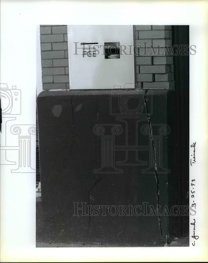 1993 Press Photo Image shows trench in a building - orb07844 - Historic Images