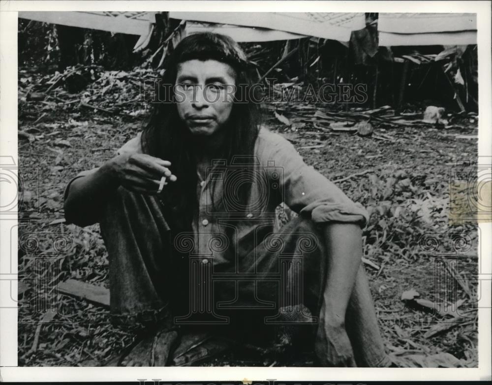 1955 Press Photo Antonio Garcia, Chief of the Community of Aztecs - orb09201 - Historic Images