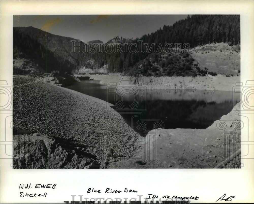 1984 Press Photo The Blue River Dam orb11499 Historic Images