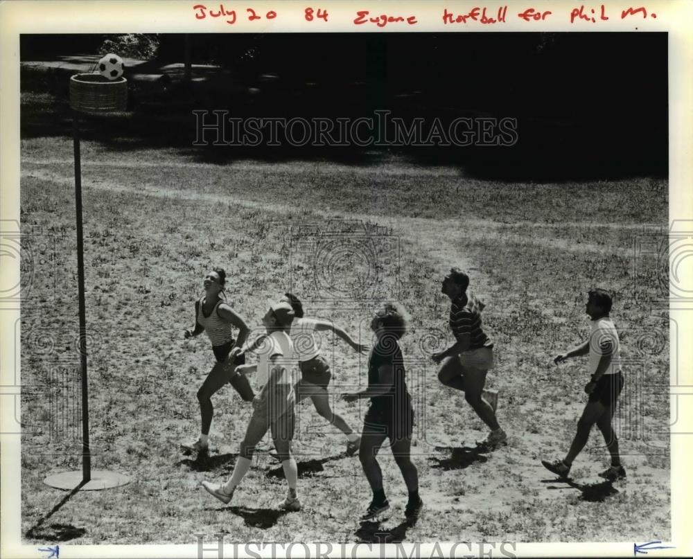 1984 Press Photo Game of Korfball Being Played - orb12069 - Historic Images