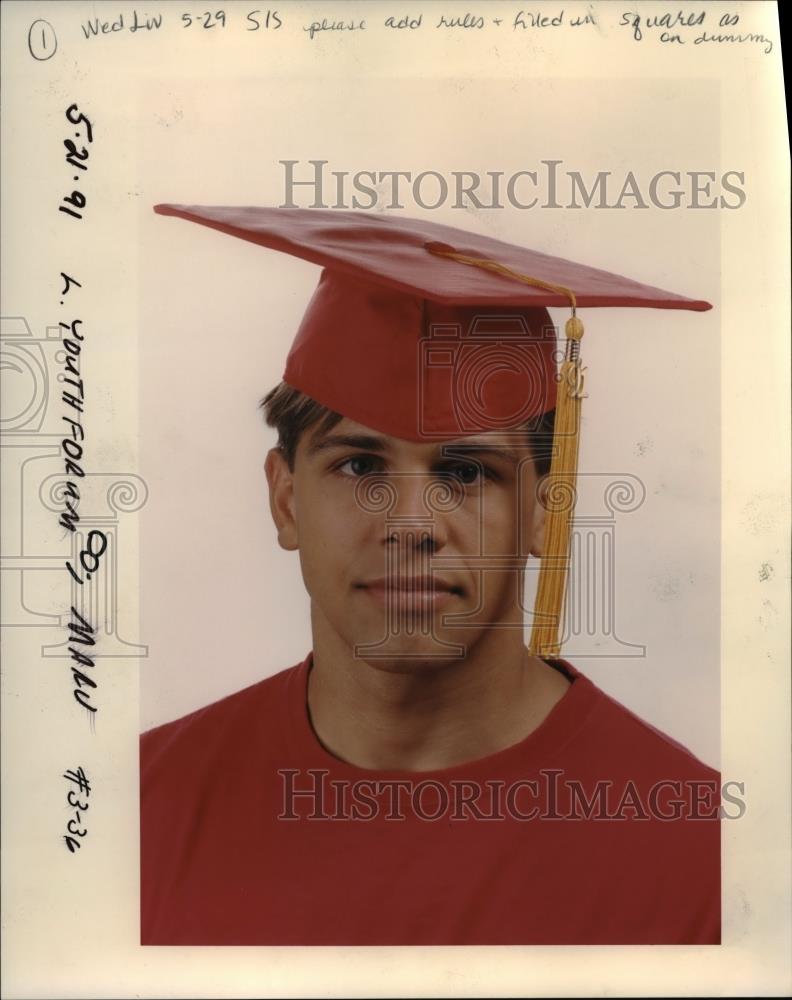 1991 Press Photo High School Graduate - orb15060 - Historic Images