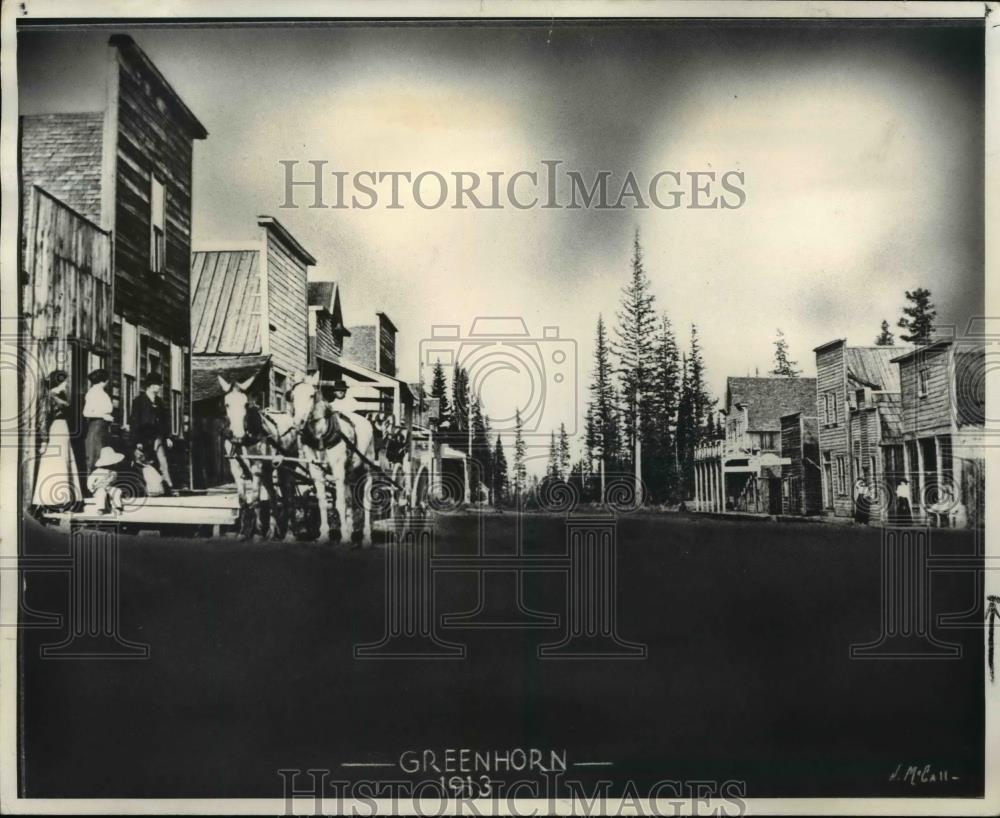 1913 Press Photo Before 1913 fire Gresham was thriving commercial center. - Historic Images
