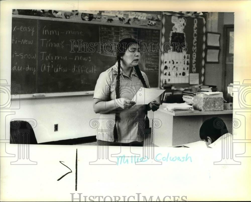 1978 Press Photo Millie Colwash Learned the Native Indian Language - orb18425 - Historic Images