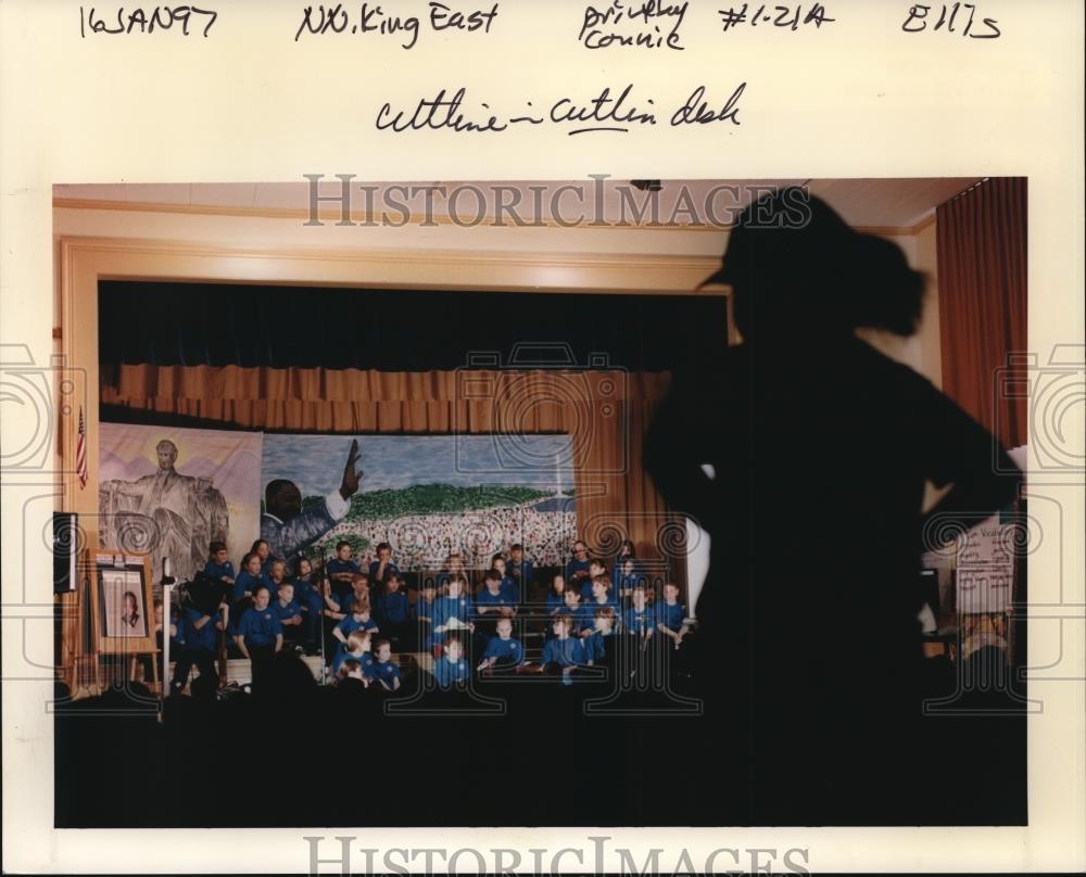 1997 Press Photo Martin Luther King Jr. Day School Play - orb23454 - Historic Images