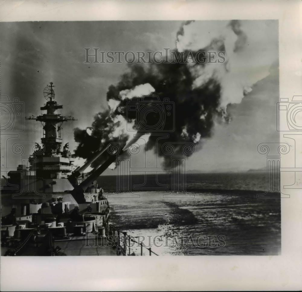 1996 Press Photo Korean War-16 Inch Guns of Battleship USS New Jersey Big Jay - Historic Images