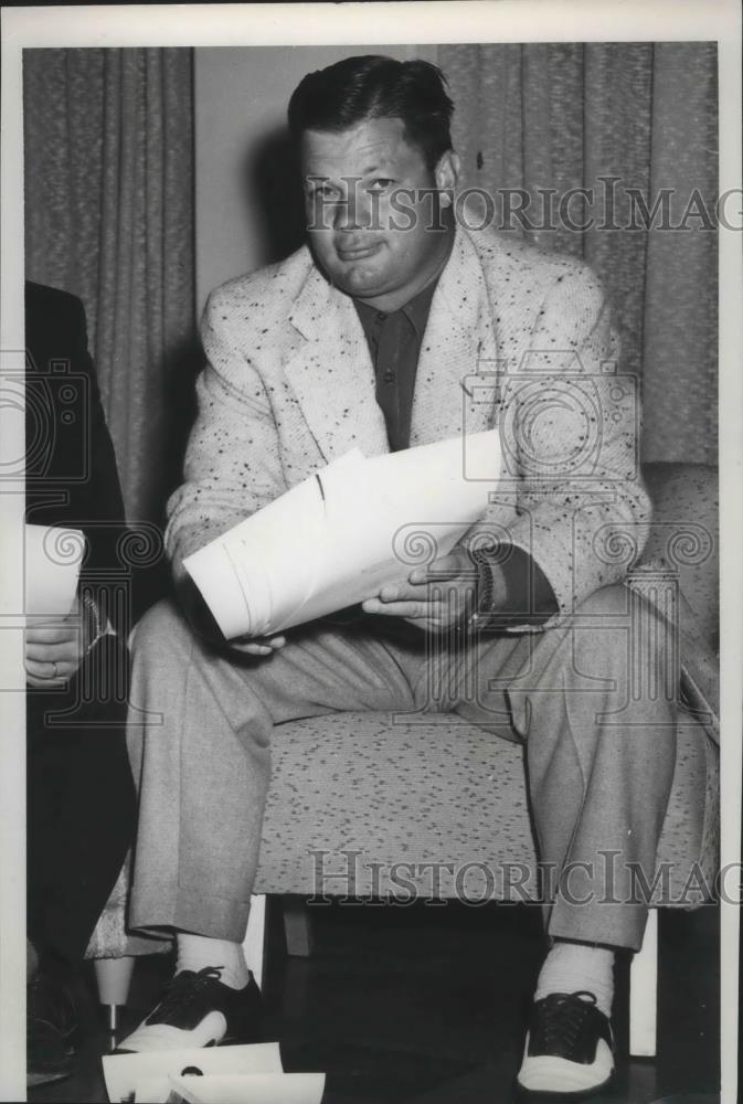 1952 Press Photo University of Idaho head football coach, Raymond A. Curfman - Historic Images