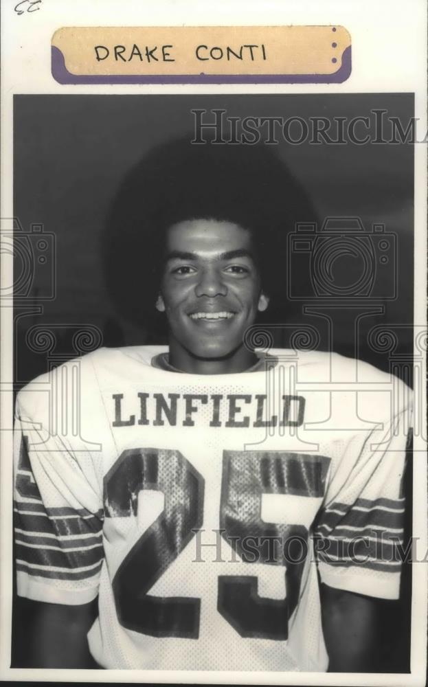 1975 Press Photo Linfield football star Drake Conti - sps01111 - Historic Images