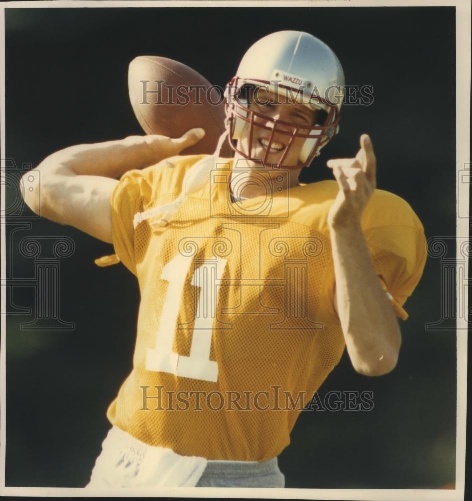 1992 Press Photo Cougar football quarterback, Drew Bledsoe - sps01179 - Historic Images