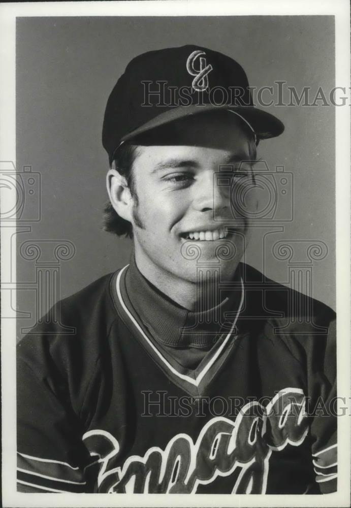 1976 Press Photo Gonzaga University baseball player, Dave Christiansen - Historic Images