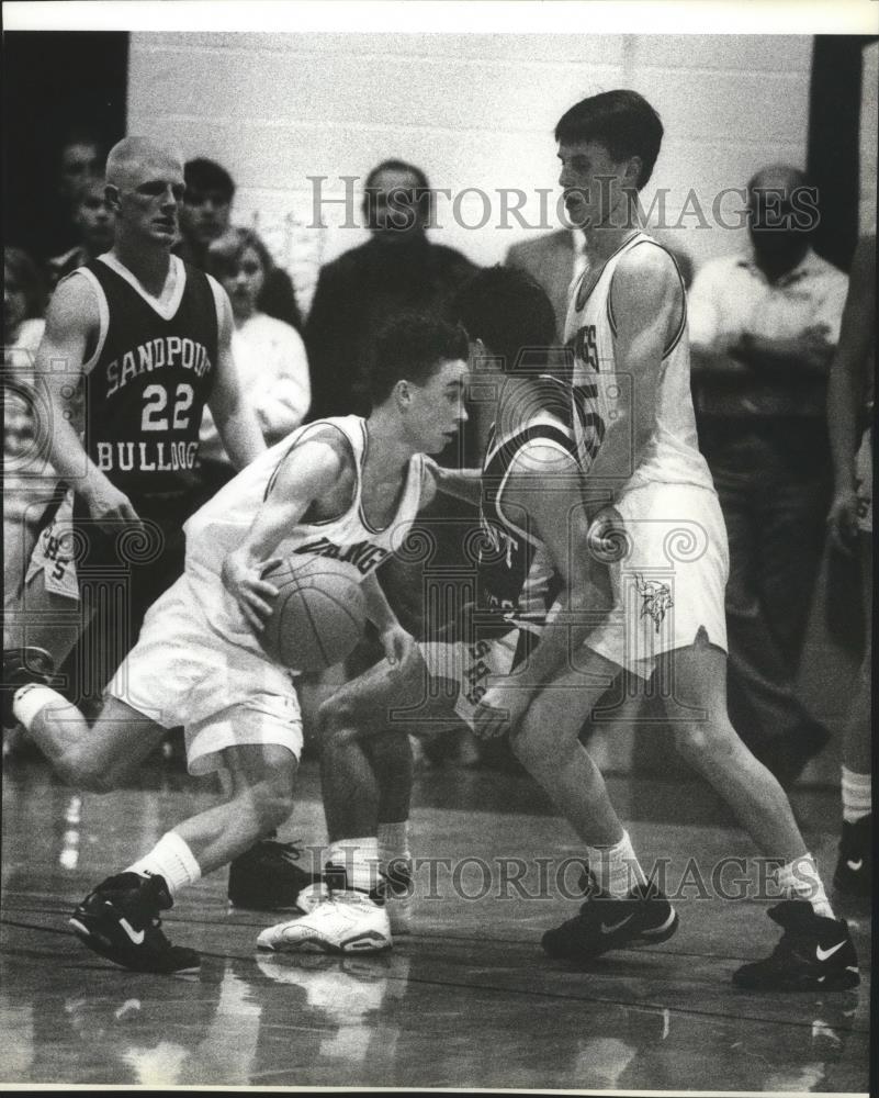 1992 Press Photo Coeur d&#39;Alene Vikings basketball player, Brian Alexander - Historic Images