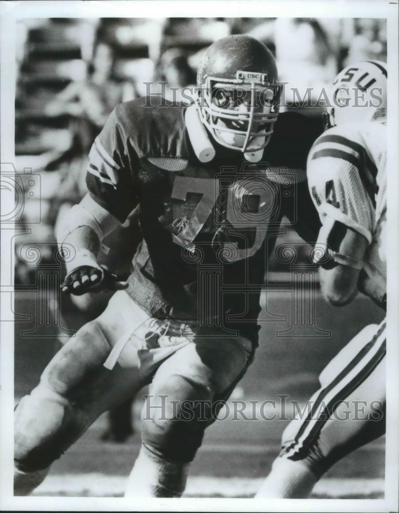 1992 Press Photo Jeff Bregel, University of Southern California football player - Historic Images