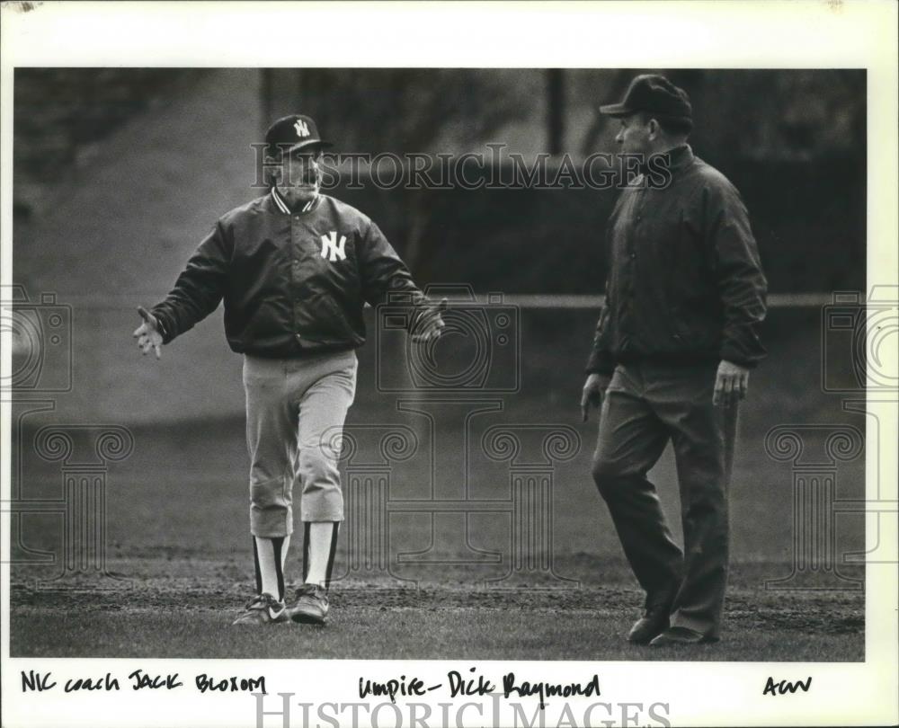 1988 Press Photo North Idaho baseball coach, Jack Bloxom &amp; Umpire Dick Raymond - Historic Images