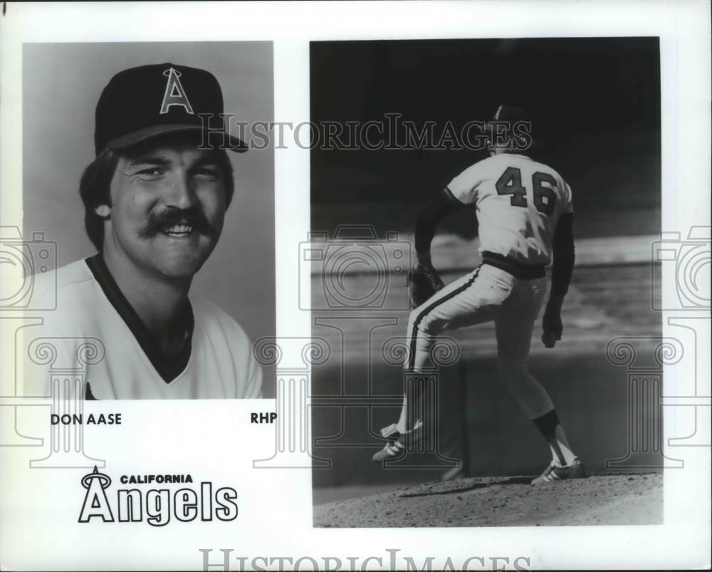 1984 Press Photo Don Aase-California Angels&#39; Right Hand Pitcher Winds Up - Historic Images