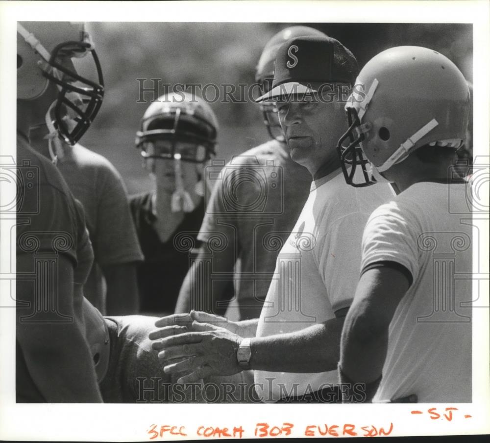 1987 Press Photo Spokane Falls Community College football coach, Bob Everson - Historic Images