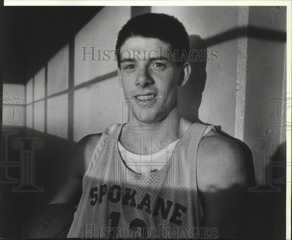 1989 Press Photo Gonzaga Prep basketball player, Todd Doolittle, leads victory - Historic Images