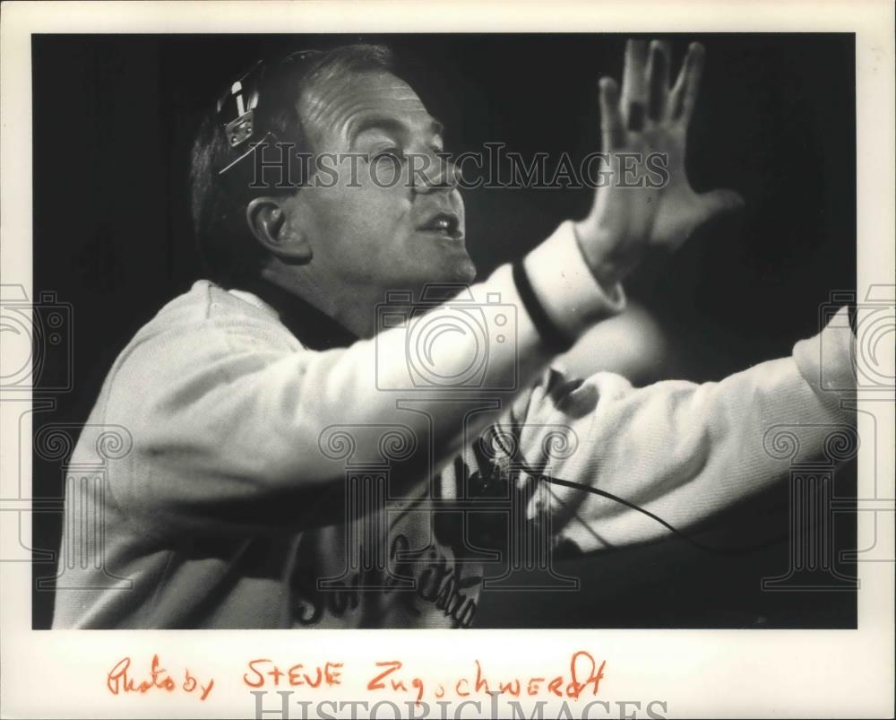 1992 Press Photo South Kitsap football coach, Ed Fisher - sps02344 ...