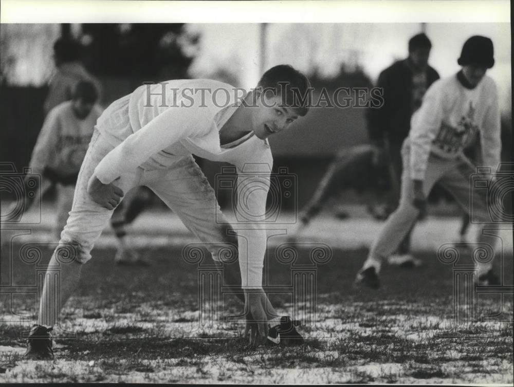 1990 Press Photo Reardan football player, Dale Fiess - sps02350 - Historic Images