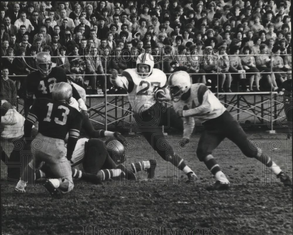 1963 Press Photo Gonzaga vs. Rogers football match during Great Spokane League - Historic Images