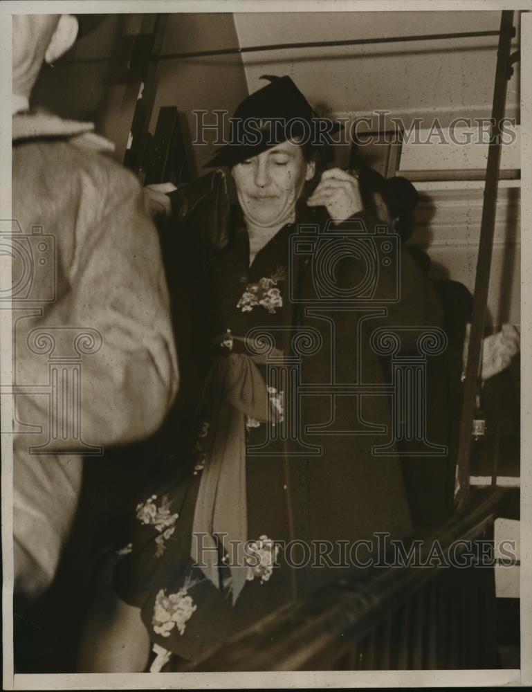 1939 Press Photo White Plains NY Marie Burckhalter in court for trial WPNY - Historic Images