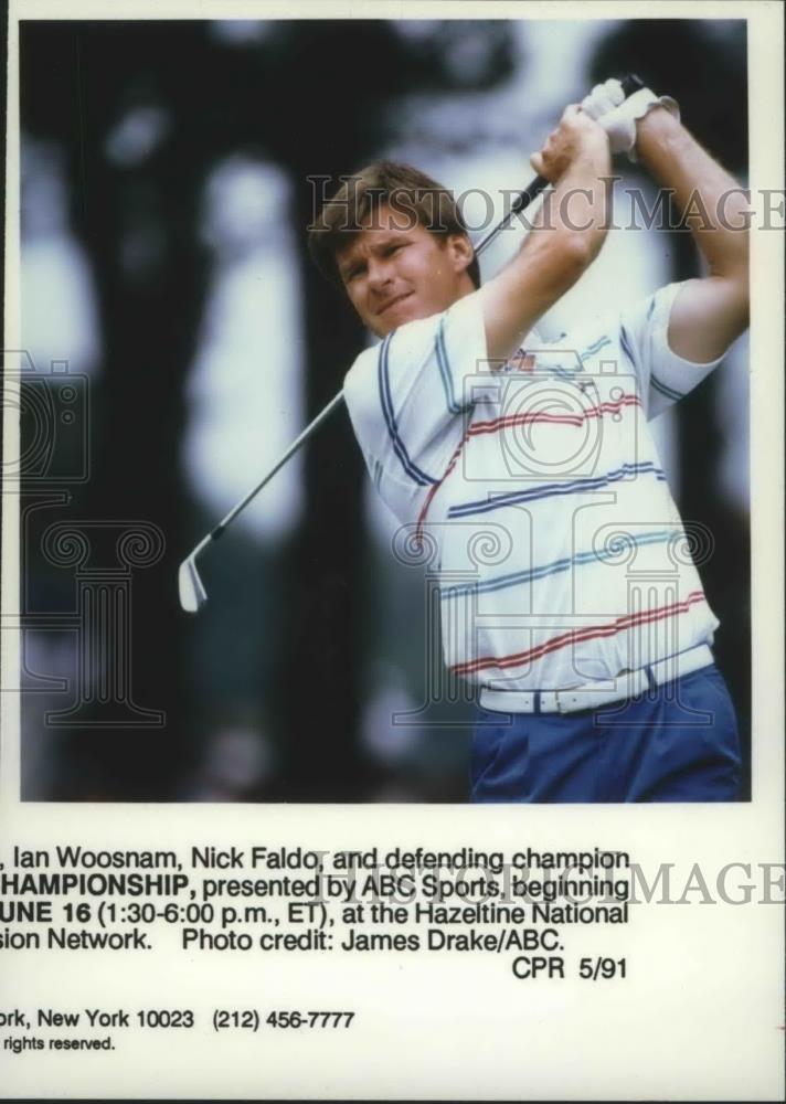 1991 Press Photo Golfer Nick Faldo featured in ABC Sports special - sps02485 - Historic Images