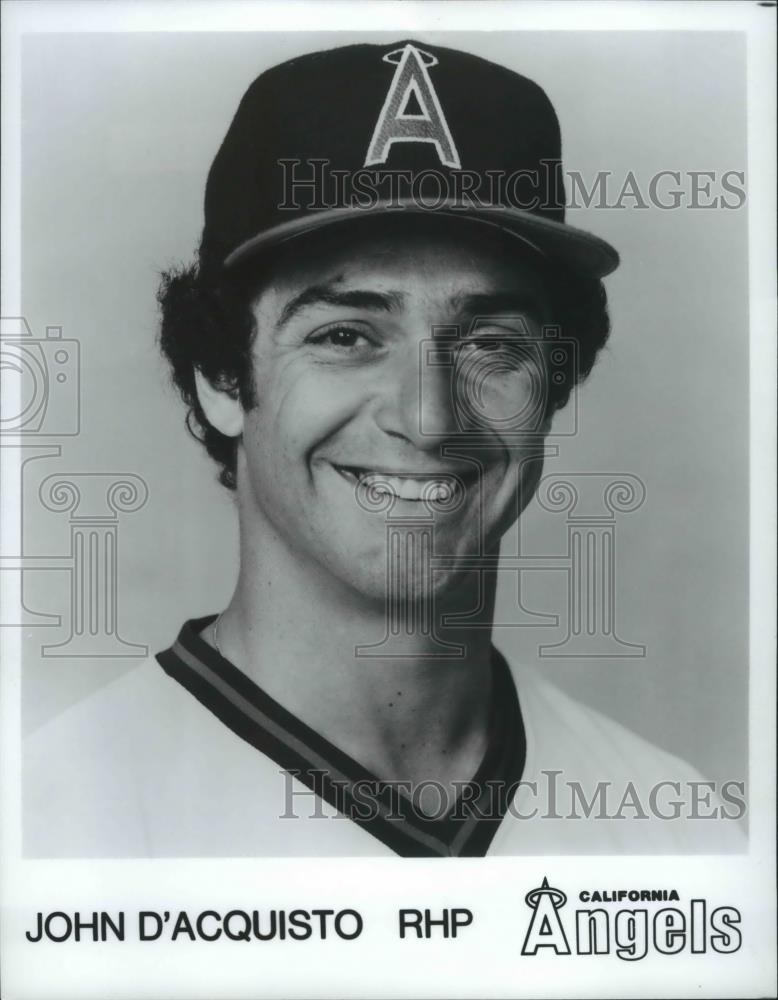 1984 Press Photo California Angels baseball player, John D'Acquisto - sps02640 - Historic Images