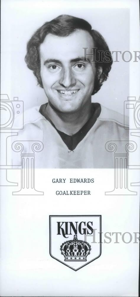 1973 Press Photo Gary Edwards-Goal Keeper of the Los Angeles Kings&#39; Hockey Team - Historic Images