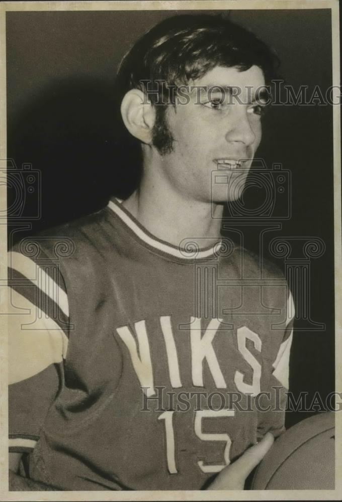 1973 Press Photo Mike Franza-Basketball Guard-Western Washington State College - Historic Images