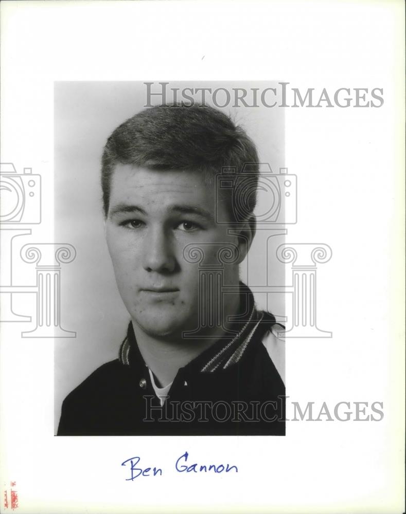 1989 Press Photo Ben Gannon-All Frontier League Football Player - sps02766 - Historic Images