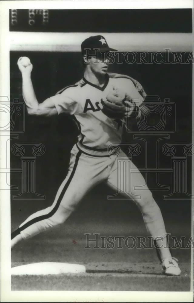 1987 Press Photo Bill Doran-The Astros Baseball Club's Pitcher on the Mound - Historic Images