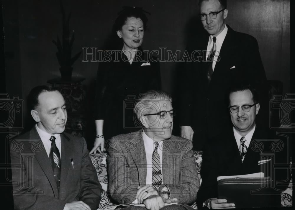 1954 Press Photo Leonard Richardson, A. L. Parker, William Sorenson, S ...