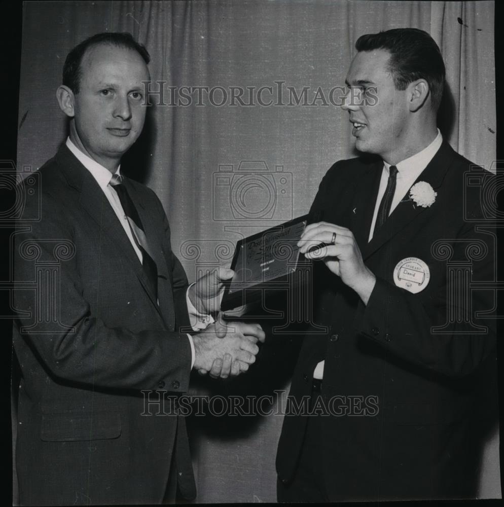 1966 Press Photo Jaycee Service Award Presented- Thomas G. Hogan - spa15111 - Historic Images