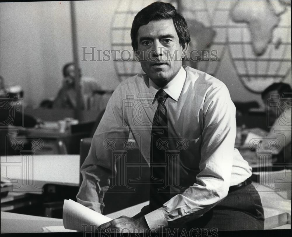 1988 Press Photo Dan Rather CBS Evening News - spa16288 - Historic Images