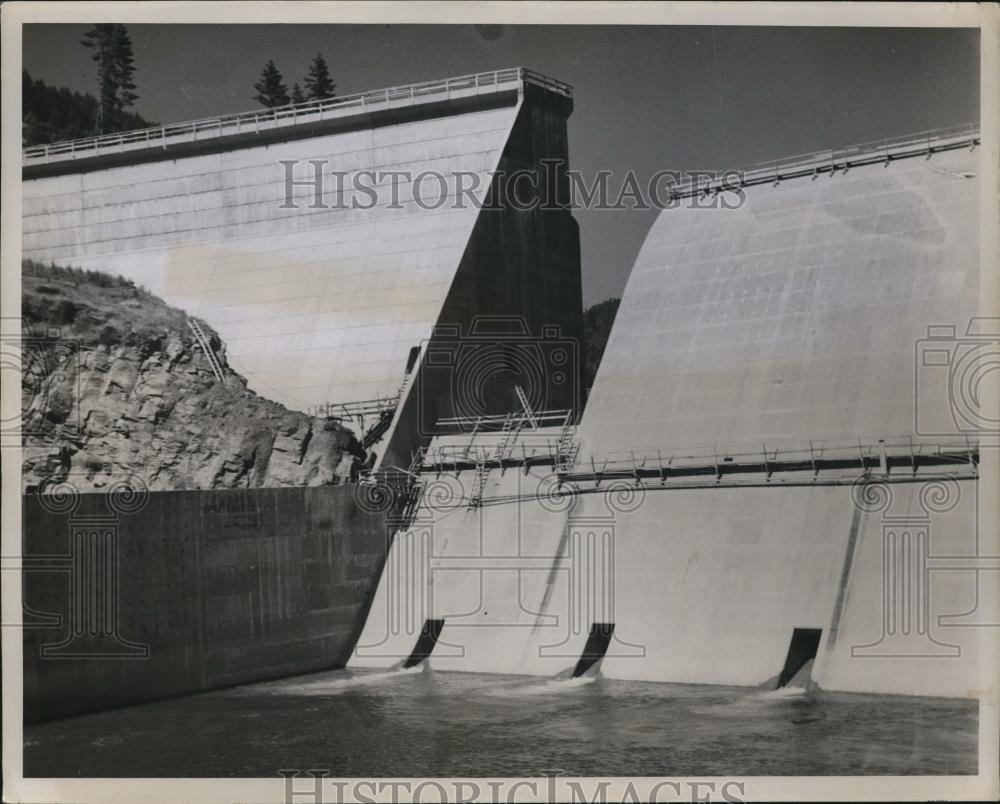 1949 Press Photo Dorena Dam - orb68771 - Historic Images