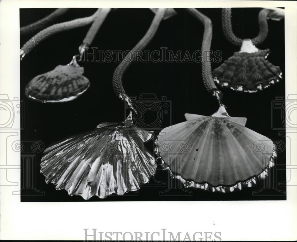 1981 Press Photo Nicholson-shell materials-jewelries - orb73530 - Historic Images