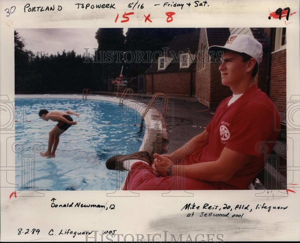 1989 Press Photo National Pool and Waterpark Lifeguard Course-Grant Swim Pool - Historic Images