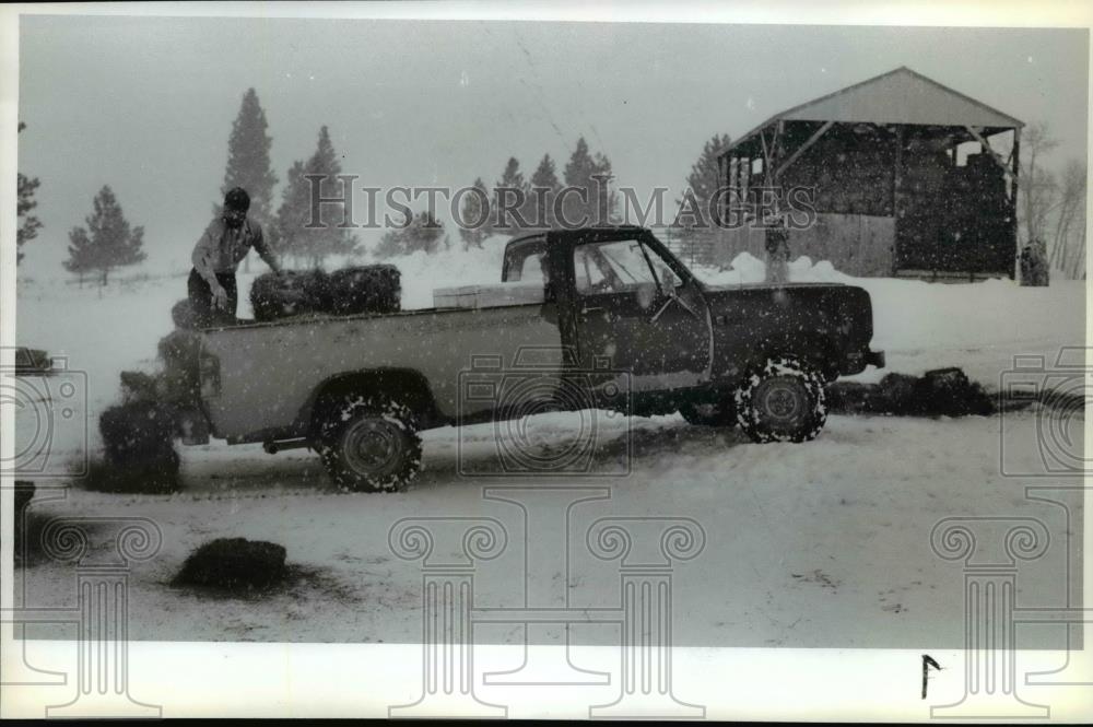 1983 Press Photo Operating three winter feeding sites for elk - orb75577 - Historic Images