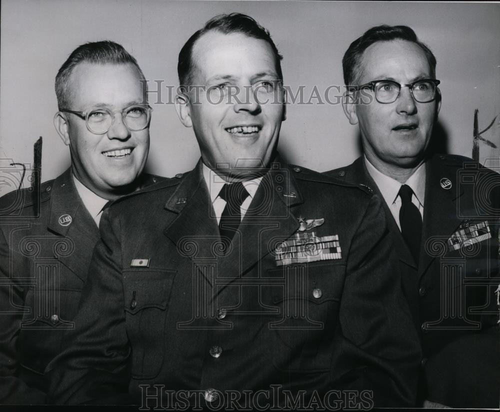 1968 Press Photo Brothers Sgt. J.S, Sgt Jack & Maj. Alfred Johnson s