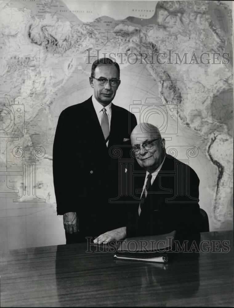 1962 Press Photo Henry J. Kaiser  and Edgar F. Kaiser - spa10544 - Historic Images
