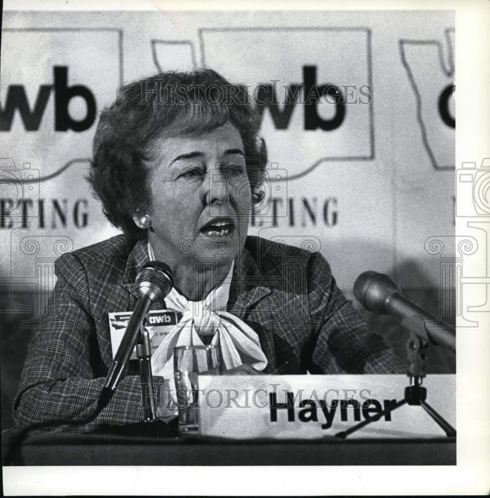1984 Press Photo Politician Jeanette Hayner - spa11134 - Historic Images