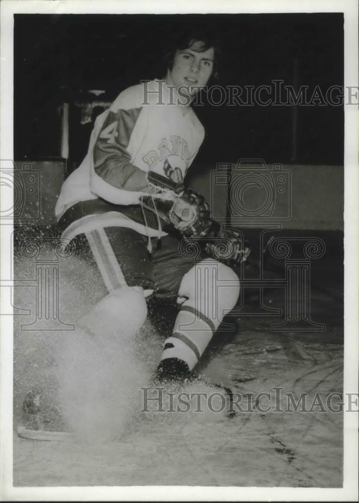 1974 Press Photo University of Denver hockey player, Bruce Affleck - sps03387 - Historic Images