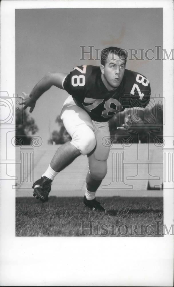 1967 Press Photo Washington State University football player, Greg Elliott - Historic Images