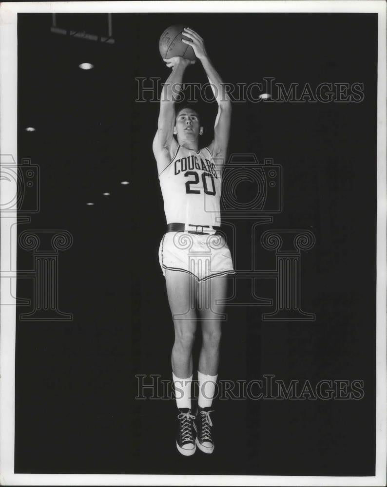 1966 Press Photo Washington State University basketball player, Dennis Kloke - Historic Images