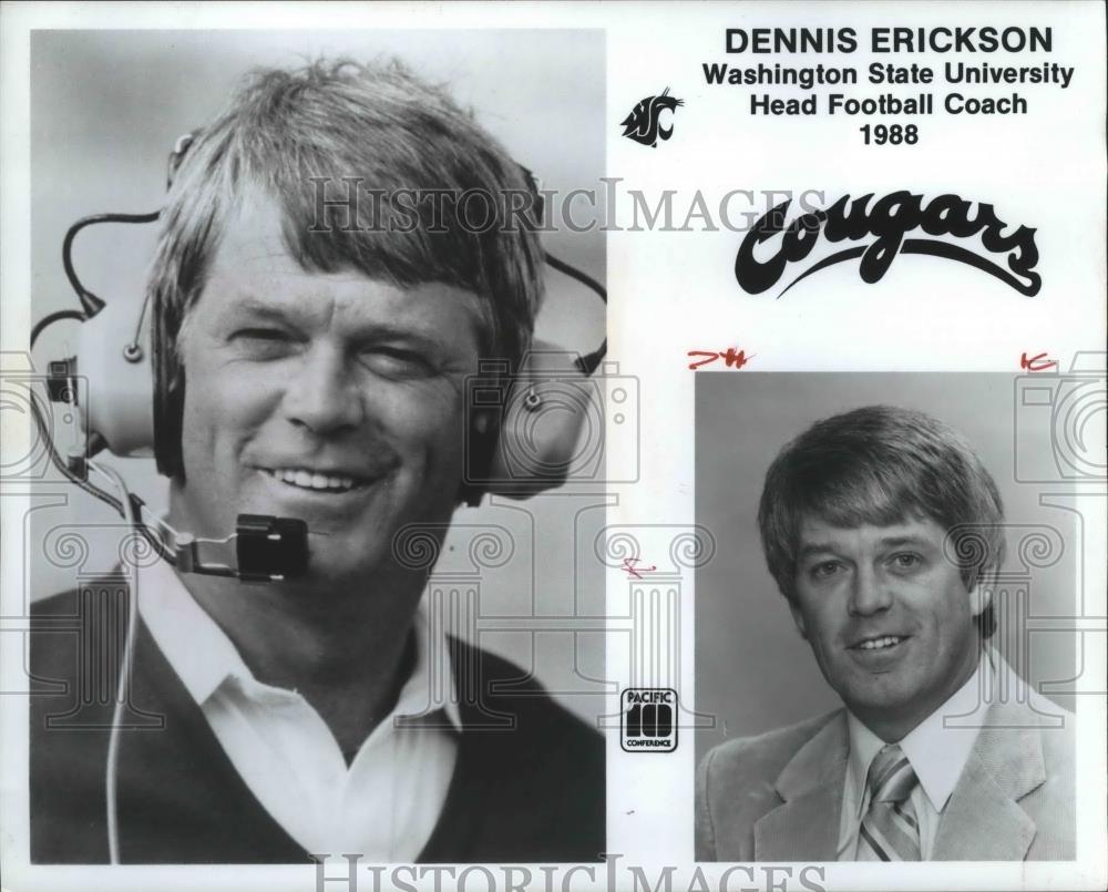 1988 Press Photo Washington State University head football coach,Dennis Erickson - Historic Images