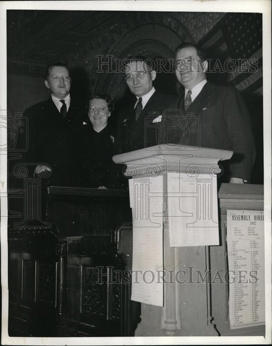 1942 Press Photo New York State Government Views Assembly Chamber Albany NYC - Historic Images