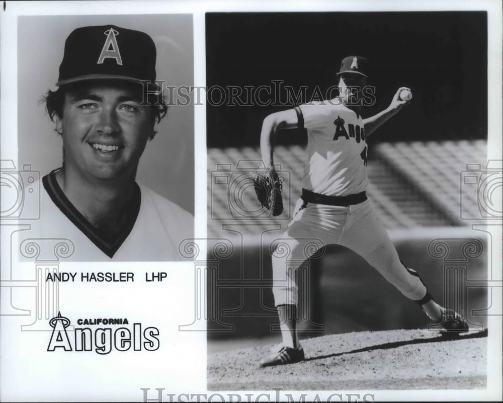 1984 Press Photo Andy Hassler-Left Hand Pitcher for California Angels Club - Historic Images