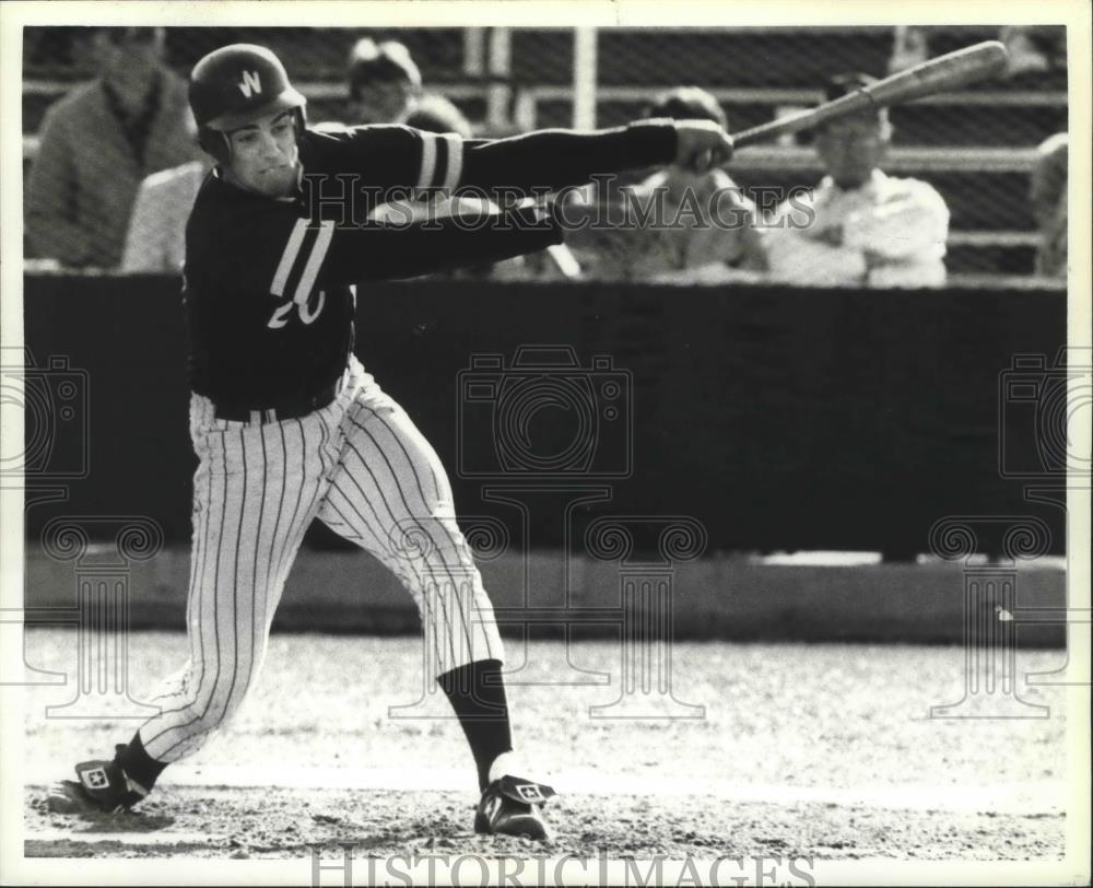 1986 Press Photo Jeff Hooper, Washington State University baseball player - Historic Images