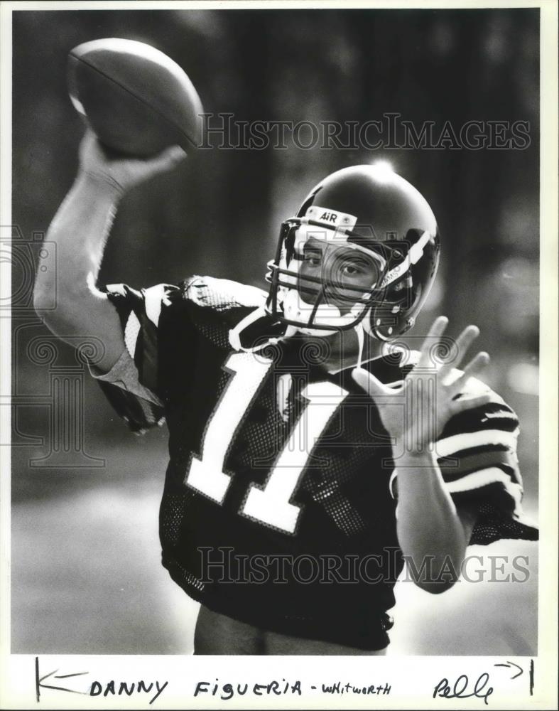 1993 Press Photo Whitworth football quarterback, Danny Figueira - sps02871 - Historic Images