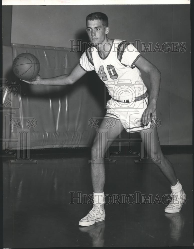 1966 Press Photo Gonzaga University basketball player, John Dougherty - sps02806 - Historic Images