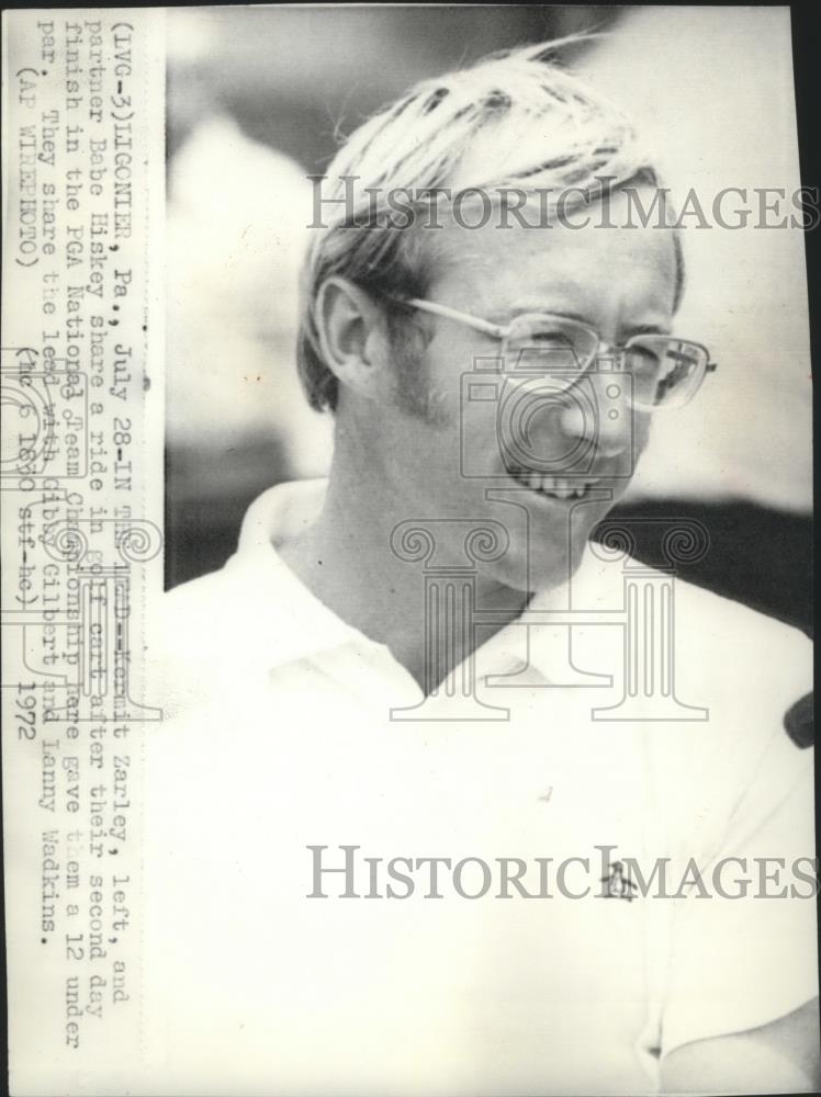 1972 Press Photo Golfer Kermit Zarley in the PGA National Team Championship - Historic Images