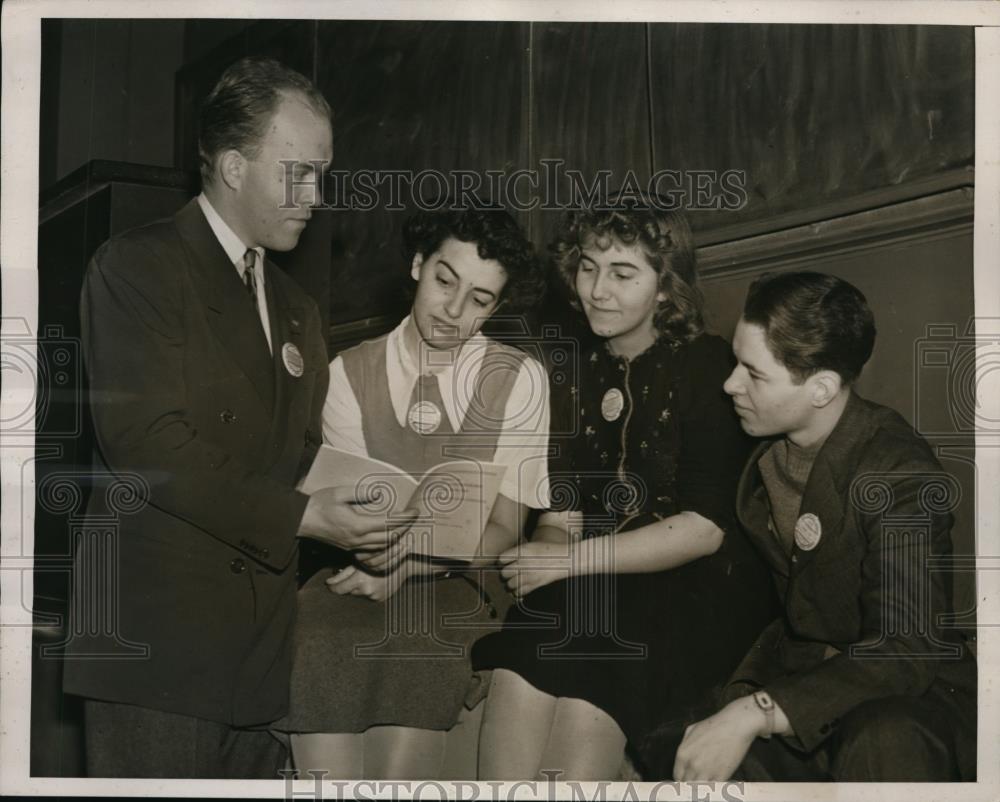 1938 Press Photo New York Fred Flanagan,Elinor Simonson and Marcia Durant NYC - Historic Images